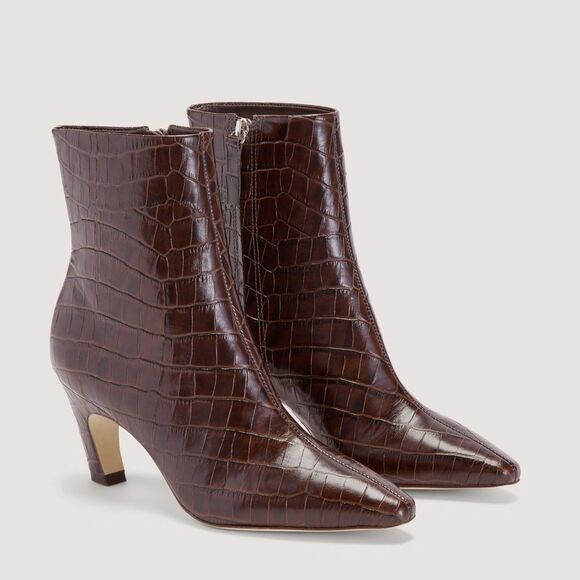 NEW EVERLANE The Short Banana Boot in Chocolate brown croc - Picture 3 of 5